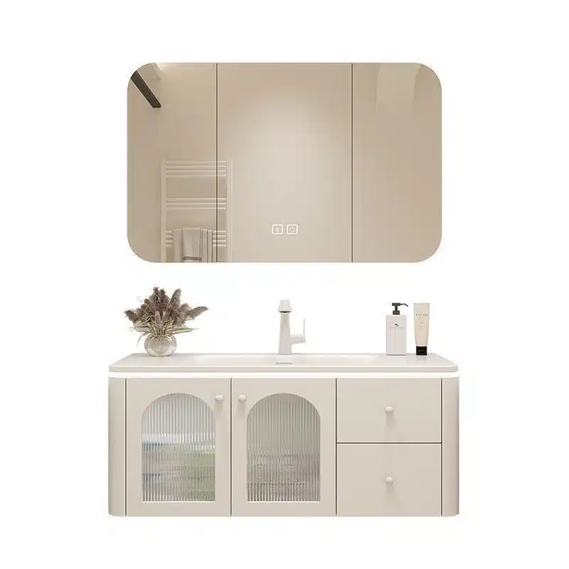 Custom LED Mirror Frames for Commercial Projects 1 PVC bathroom cabinet 2