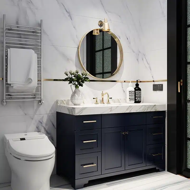 Hinge Types for Vanity Doors: Clip-On vs Screw-On for Commercial Use 2 European style bathroom vanity installed in a commercial hotel bathroom