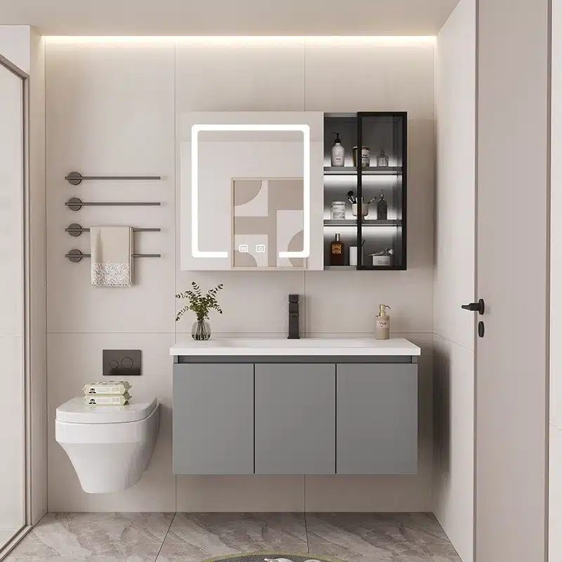 Stainless Steel Vanities: The Waterproof Alternative to Wood 5 MF PVC Bathroom Vanity 34