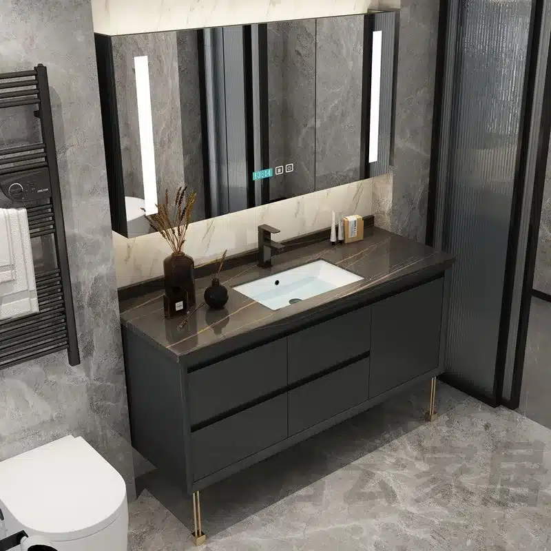 China OEM Vanities: 5 QC Checks Before Ship 2 MF PVC Bathroom Vanity 66