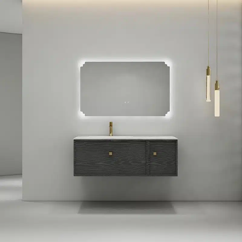 Moisture-controlled plywood bathroom cabinet