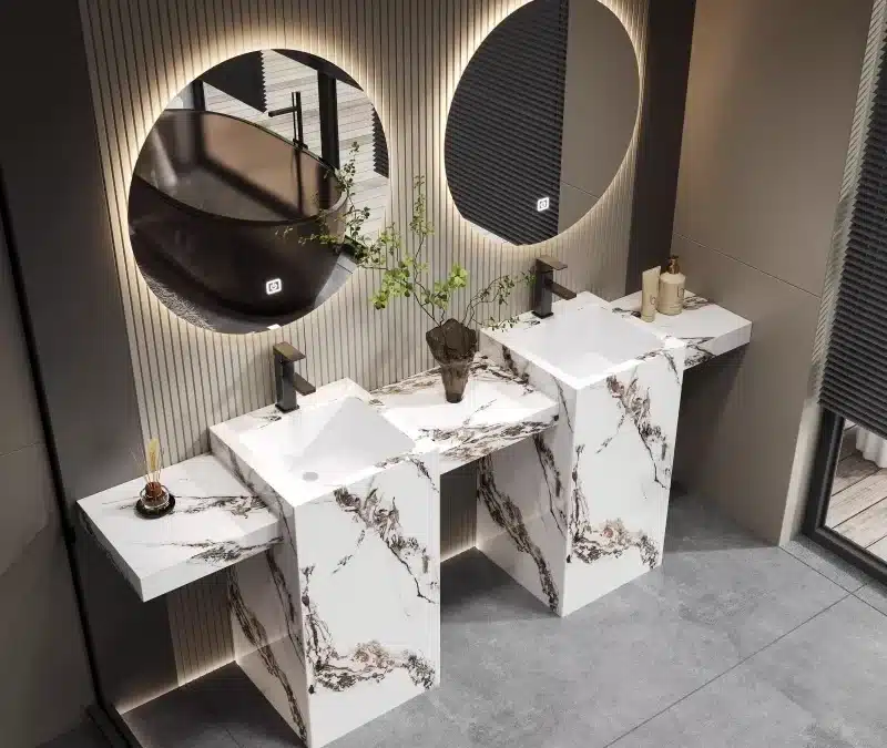 Sintered Stone vs Engineered Wood: Vanity Moisture & Cost Guide