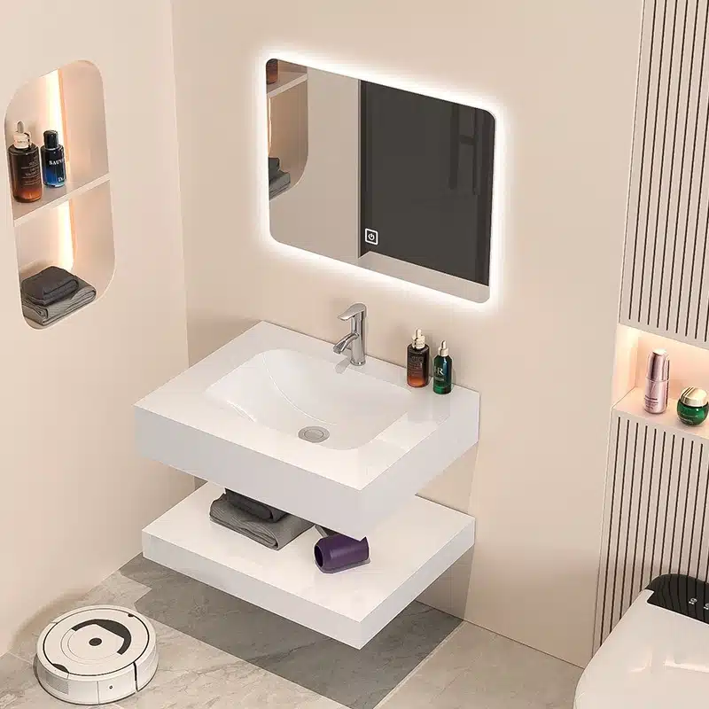 Floating Vanity Installation: Wall Structure, Brackets and Load Ratings 2 Wall mounted bathroom vanity with soft close drawers