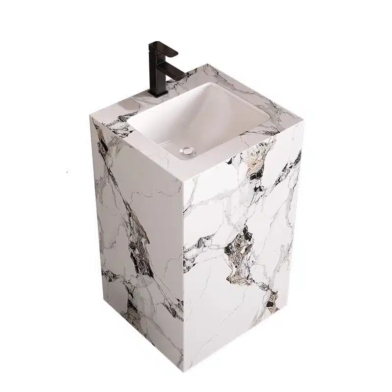 Integrated Basin vs Separate Countertop: Design and Cost Trade-offs 3 MFBATH sintered stone integrated basin for vanity countertop sourcing