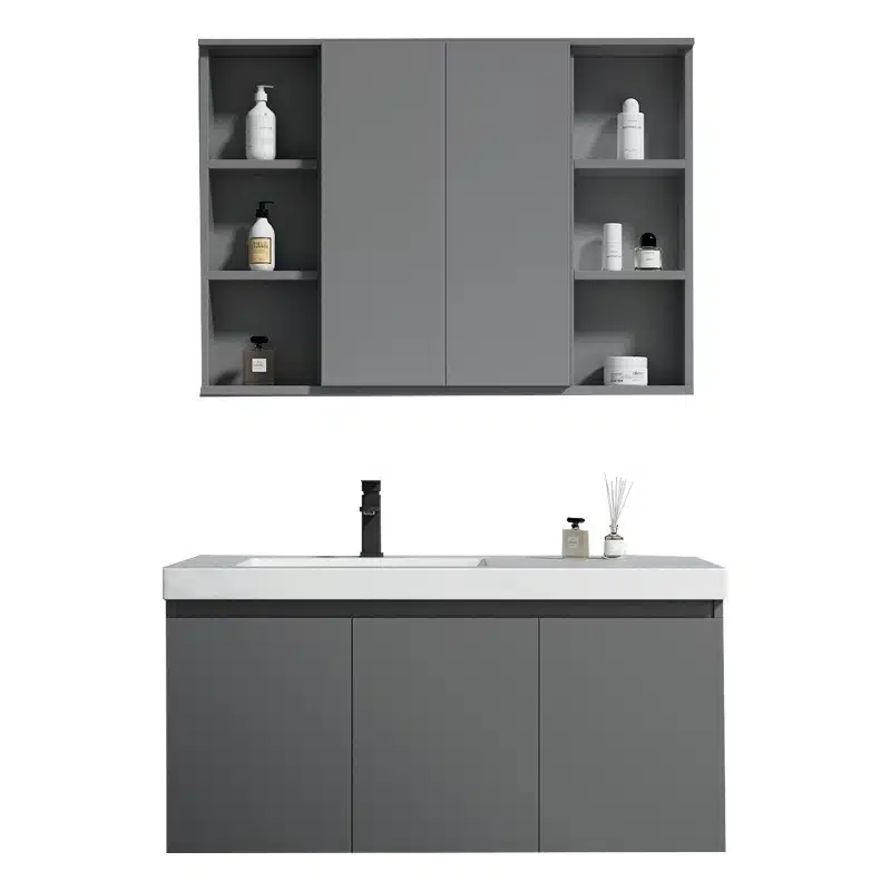 Solid Wood Waterproofing: How Multi-Layer PU Coatings Protect Vanities 3 solid wood bathroom vanity product photo