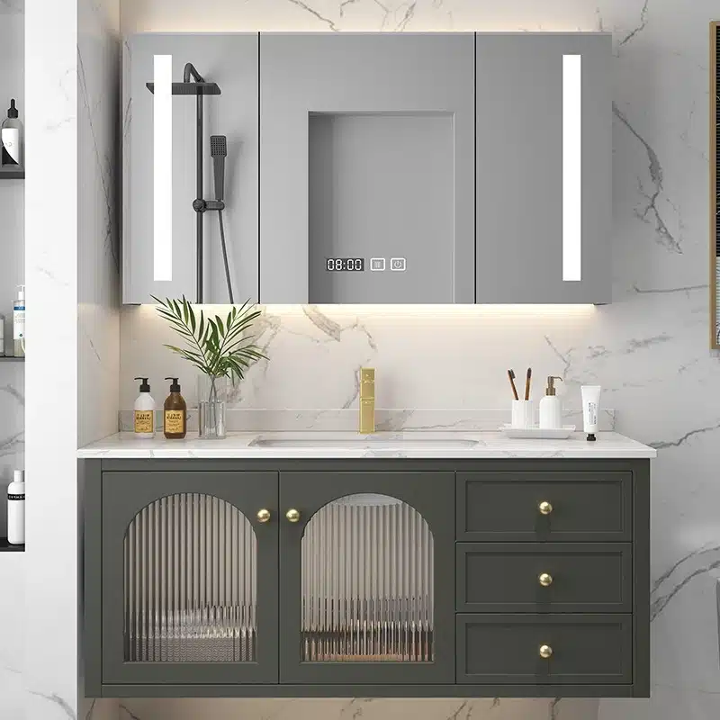 Console & Open-Shelf Vanities: Minimalist Storage Strategy 2 MF Solidwood Bathroom Vanity 14
