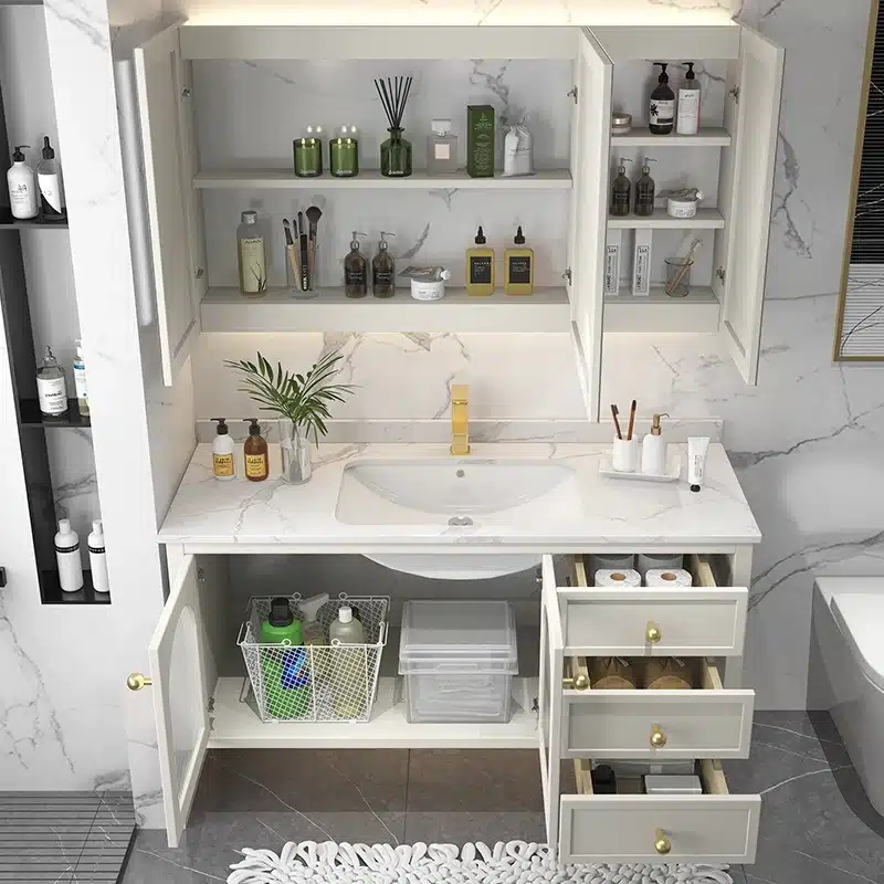Wholesale Vanity Tops: Materials, Tech Specs, and Damage Prevention Guide 2 MF Solidwood Bathroom Vanity 16