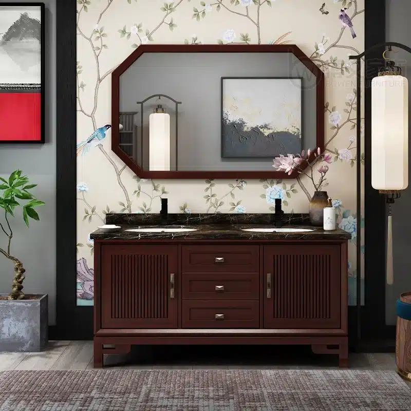 Vanity Feet and Legs: Materials, Styles and Load Ratings 3 Solid wood bathroom vanity with wooden legs