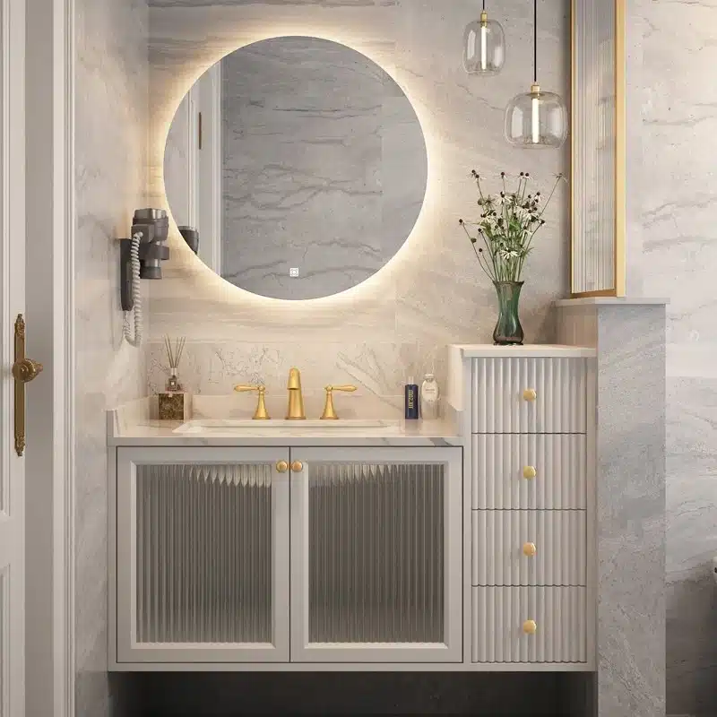 Console & Open-Shelf Vanities: Minimalist Storage Strategy 6 MF Solidwood Bathroom Vanity 7