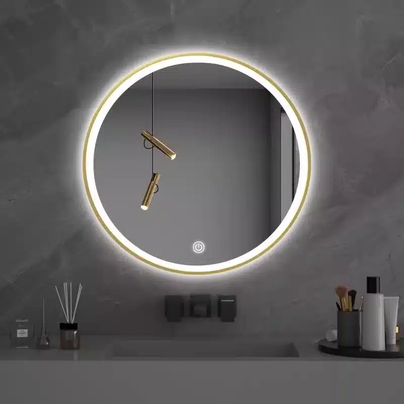 MFBATH smart vanity mirror with digital display and touch controls