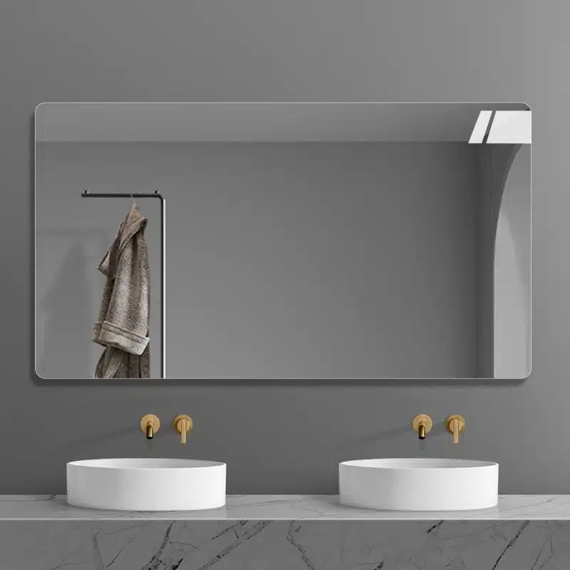 Smart LED bathroom mirror with aluminum frame