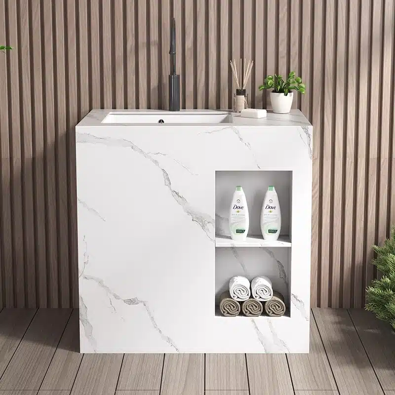 Sintered stone basin sink
