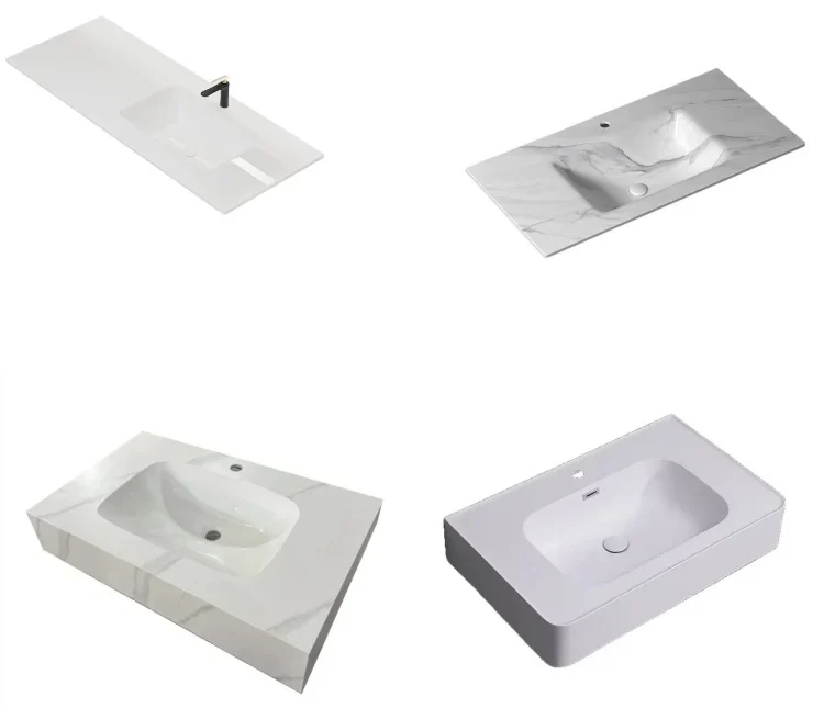 Vessel Sink Basins on Vanities: Height, Spout and Install Specs 2 Vessel sink basin styles: rectangular, square and oval bathroom basins