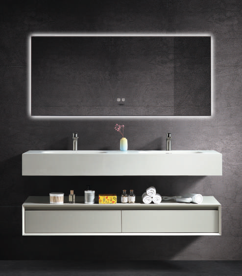 Oak vs Rubberwood vs Walnut Vanity: Wood Choice Guide 3 Solid wood bathroom vanity cabinet