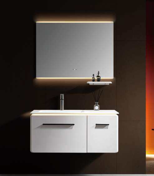 Manufacturing Shaker & Handleless Vanities (Cost & Quality) 4 MF 8154 PVC Bathroom Vanity